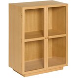 Hübsch Stenska vitrina v hrastovem dekorju v naravni barvi 70x90x39 cm Mae – | Shoptok.si