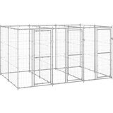 vidaXL Zunanji pasji boks pocinkano jeklo 7,26 m² | Shoptok.si