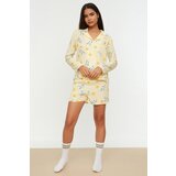 Trendyol Pajama Set - Yellow - Graphic Cene