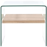  Stolić za kavu prozirni 50 x 50 x 45 cm od kaljenog stakla | shoptok.hr