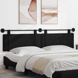  stensko vzglavje za posteljo, z LED, tekstil, 210 × 55 × 5cm, črna, 2 kos, 3424029 Cene