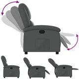  Naslonjač sivi, umjetna koža | shoptok.hr
