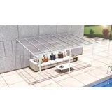 Nadstrešnica za terasu - 556x300 cm (16 68 m²) - Bijela - BRANDED IN GERMANY