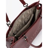 Shelvt Burgundy tote bag with embossed lettering | Shoptok.si