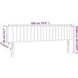  Posteljno vzglavje temno sivo 180x5x78/88 cm žamet, (20793816) | Shoptok.si
