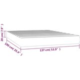  Madrac s džepičastim oprugama srednje tvrdoće svjetlosivi 137x190x20 cm tkanina | shoptok.hr