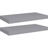 Maison Chic 2 kosi Stenske Police - Viseče police sive 50x23x3,8 cm MDF, (21758655) Cene