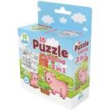 Mađarski proizvođač 16-dijelna bojanka puzzle 2 u 1 - Svinja Cijene