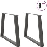  Noge za blagovaonski stol V-oblika 2 kom antracit 90 x (72-73,3) cm čelik | shoptok.hr