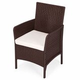 Multi Garden set od 2 vrtne fotelje s jastucima za balkon, terasu, vrt, smeđe boje | shoptok.hr