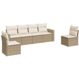 vidaXL 6-dijelni set vrtnih sofa s jastucima bež od poliratana | shoptok.hr