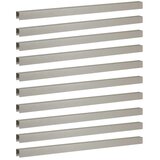 Profil za rubove vrta 10 kom. 100 x 5 x 5 cm Nehrđajući čelik - Nehrđajući čelik 100 x 5 x 5 cm 10 | shoptok.hr