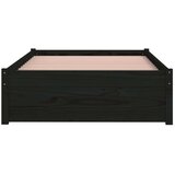  Za krevet masivno drvo crni 90 x 190 cm 3FT jednokrevetni | shoptok.hr