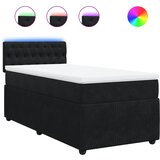 Maison Chic Box spring postelja - Vzmetna postelja z vzmetnico črna 90x200 cm žamet SL23226, (21880492) | Shoptok.si