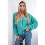 Kesi Włoski Button-down sweater mint Cene