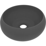 Maison Chic Razkošen Umivalnik - Kopalna umivalnik - Lavabo okrogel mat temno siv 40x15 cm keramičen, (21684939) | Shoptok.si