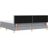  LED Box Spring Krevet Svijetlo siva 200 x 200 cm tkanina | shoptok.hr