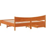  Okvir kreveta s ladicama voštano smeđi 200x200 cm od borovine | shoptok.hr