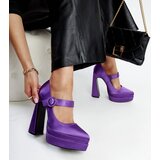 Gemre Purple block heel pumps Mikea | shoptok.hr