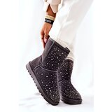 Boto Warm-up snow boots with rhinestones Grey Mariella | Shoptok.si