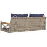  Klupa za ljuljanje s jastucima siva 109x62x40 cm od poliratana | shoptok.hr