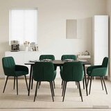  Trpezarijske stolice 6 pcs Baršun Tamnozelena 57 x 50 x 85 cm | shoptok.hr
