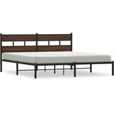  Okvir kreveta bez madraca s uzglavljem boja hrasta 183x213 cm | shoptok.hr