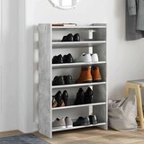 vidaXL Regal za čevlje betonsko siv 60x25x100 cm inženirski les | Shoptok.si