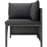 Maison Chic Sekcijski kotni kavč - Sofa - Kanape z blazinami siv poli ratan, (21726971) Cene