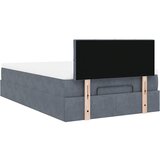  Okvir kreveta s madracem tamnosivi 120x200 cm baršunasti | shoptok.hr