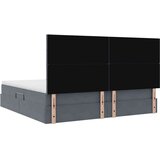 vidaXL krevet s prostorom za pohranu s led-om tamno siva 200 x 200 cm | shoptok.hr