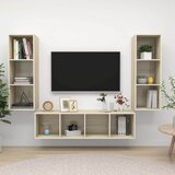  3-dijelni set TV ormarića boja hrasta sonome konstruirano drvo | shoptok.hr
