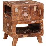 vidaXL Konec mize večbarvno 40 x 40 x 49 cm trden predelan les | Shoptok.si