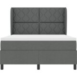 Box Spring Krevet s Madracem Tamno Siva 160x200 cm Tkanina | shoptok.hr