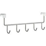 SIRO Obešalnik za vrata 2378 (Do x V: 355 x 110 mm, Število kaveljčkov: 5 kos, Kromirano) | Shoptok.si