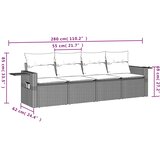  4-dijelni set vrtnih sofa s jastucima bež od poliratana | shoptok.hr