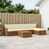  Set vanjskih sofa 6 kom. Prirodna i krem | shoptok.hr