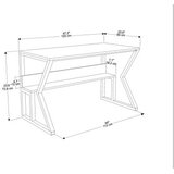 Hanah home Radni sto, 120x72,8x60 cm, Bijelo-Zlatni | Eponuda.ba