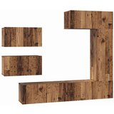 vidaXL Set TV komoda s policom Ostalo s pohranom s vratima Podesiva 6 pcs Staro drvo 30.5 x 30 x 90 cm | shoptok.hr