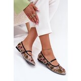 Boto Ballet Flats With Embroidery And Strap Black Lilindraen | shoptok.hr