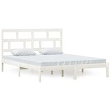  Okvir za krevet od masivne borovine bijeli 160 x 200 cm | shoptok.hr