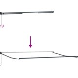 vidaXL Ročna zložljiva terasa Bela 500x300 cm | Shoptok.si