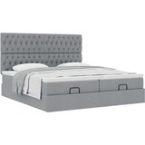 vidaXL Okvir kreveta s madracima svijetlosivi 200x200cm od tkanine | shoptok.hr