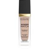 Eveline Cosmetics Wonder Match dugotrajni tekući puder s hijaluronskom kiselinom nijansa 35 Sunny Beige 30 ml | shoptok.hr