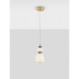 Nova Luce Bijela/u zlatnoj boji metalna LED viseća svjetiljka s mogućnosti zatamnjivanja s porculanskim sjenilom/sa staklenim sjenilom ø 17 cm Palo – | shoptok.hr