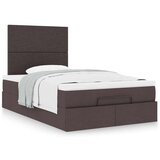 vidaXL Okvir za krevet s madraca tamnosmeđi 120x190 cm od tkanine | shoptok.hr