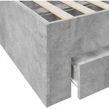 vidaXL Posteljni okvir s predali betonsko siv 120x190cm inženirski les, (21111489) | Shoptok.si