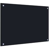 vidaXL Kuhinjska zaščitna obloga črna 70x50 cm kaljeno steklo Cene