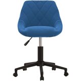 vidaXL Okretna Radna stolica - Uredska stolica plava baršunasta | shoptok.hr