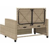  Vrtni dvosjed s jastucima bež od poliratana Beige and cream | Shoptok.si